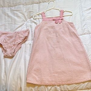 Old Navy pink seersucker dress. 2T